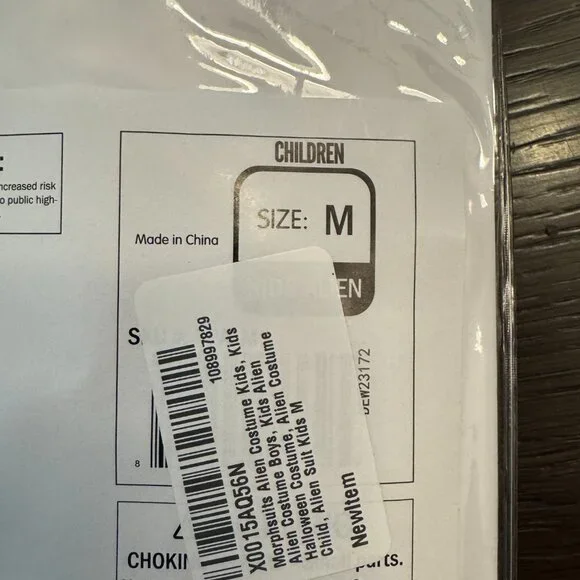 Alien Kids Costume, Size Youth M - Picture 7 of 7